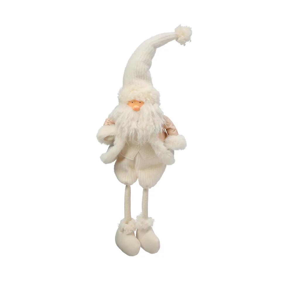 Sia Home Velvet Père Noël à asseoir 78 cm crème