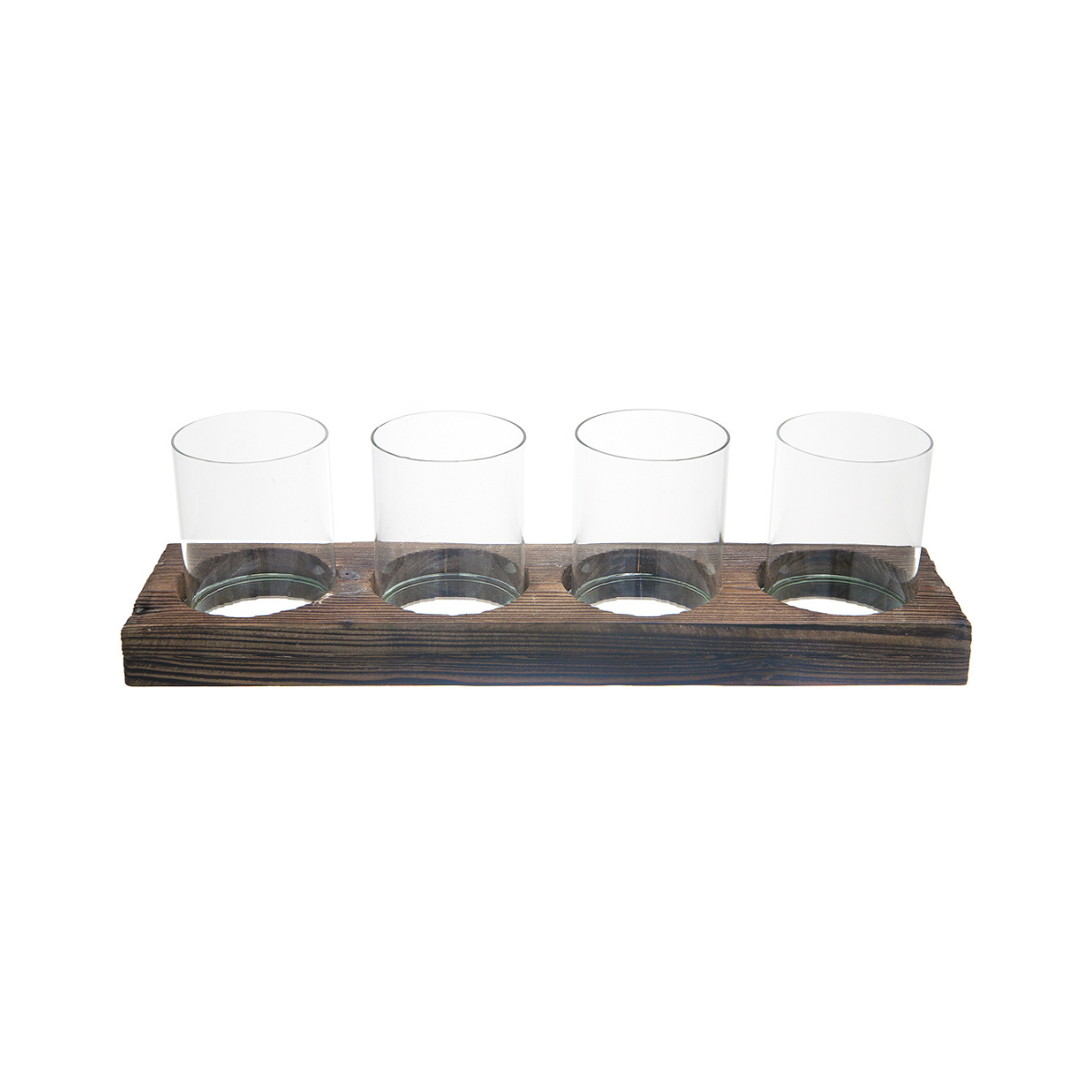 Sia Home Oslo photophores verre 14 cm transparent lot 4
