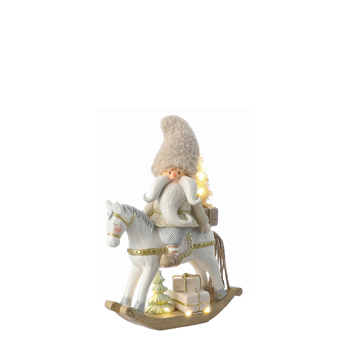 Sia Play figurine Père Noël LED gris 26 cm résine