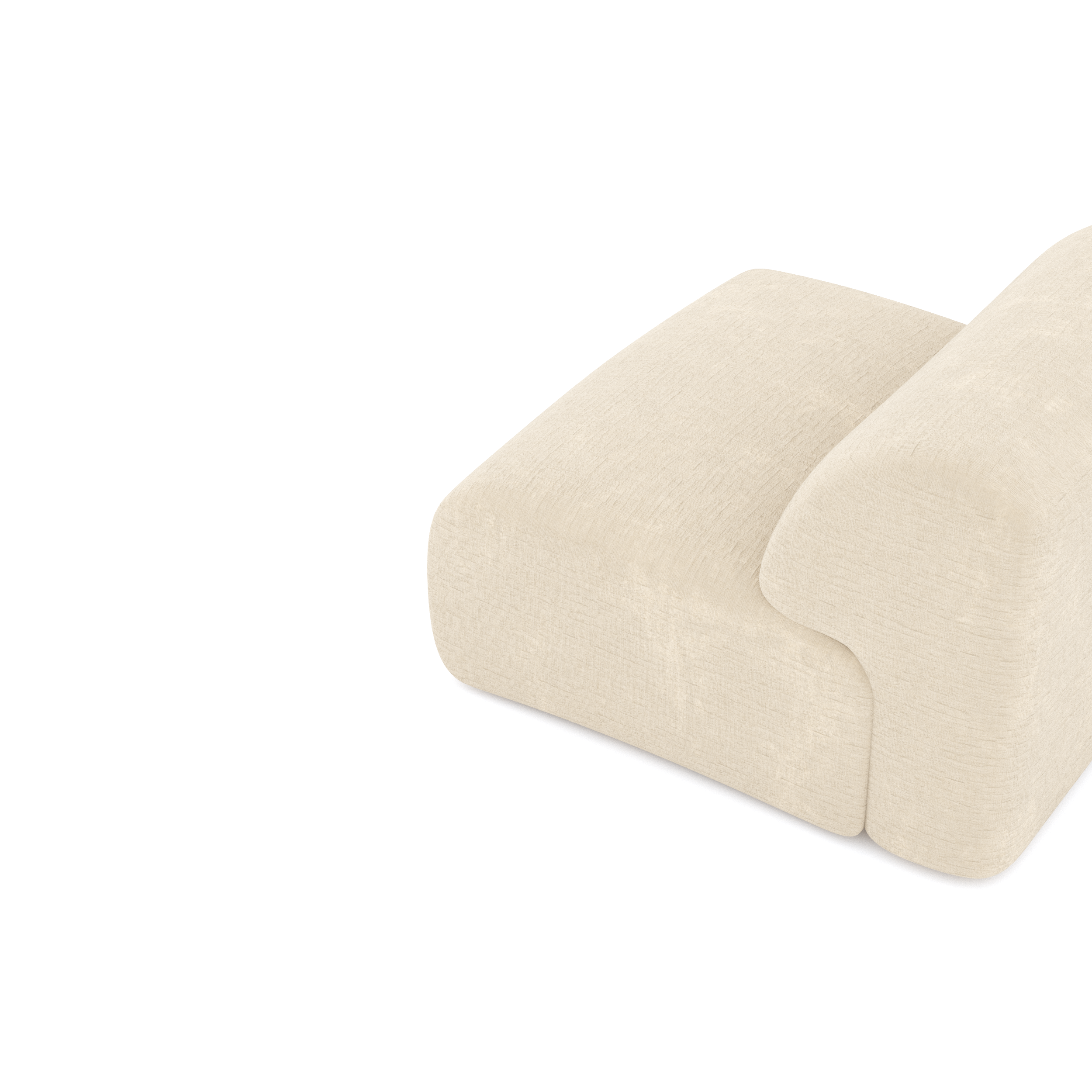 Sia Home Myra fauteuil sans accoudoirs crème