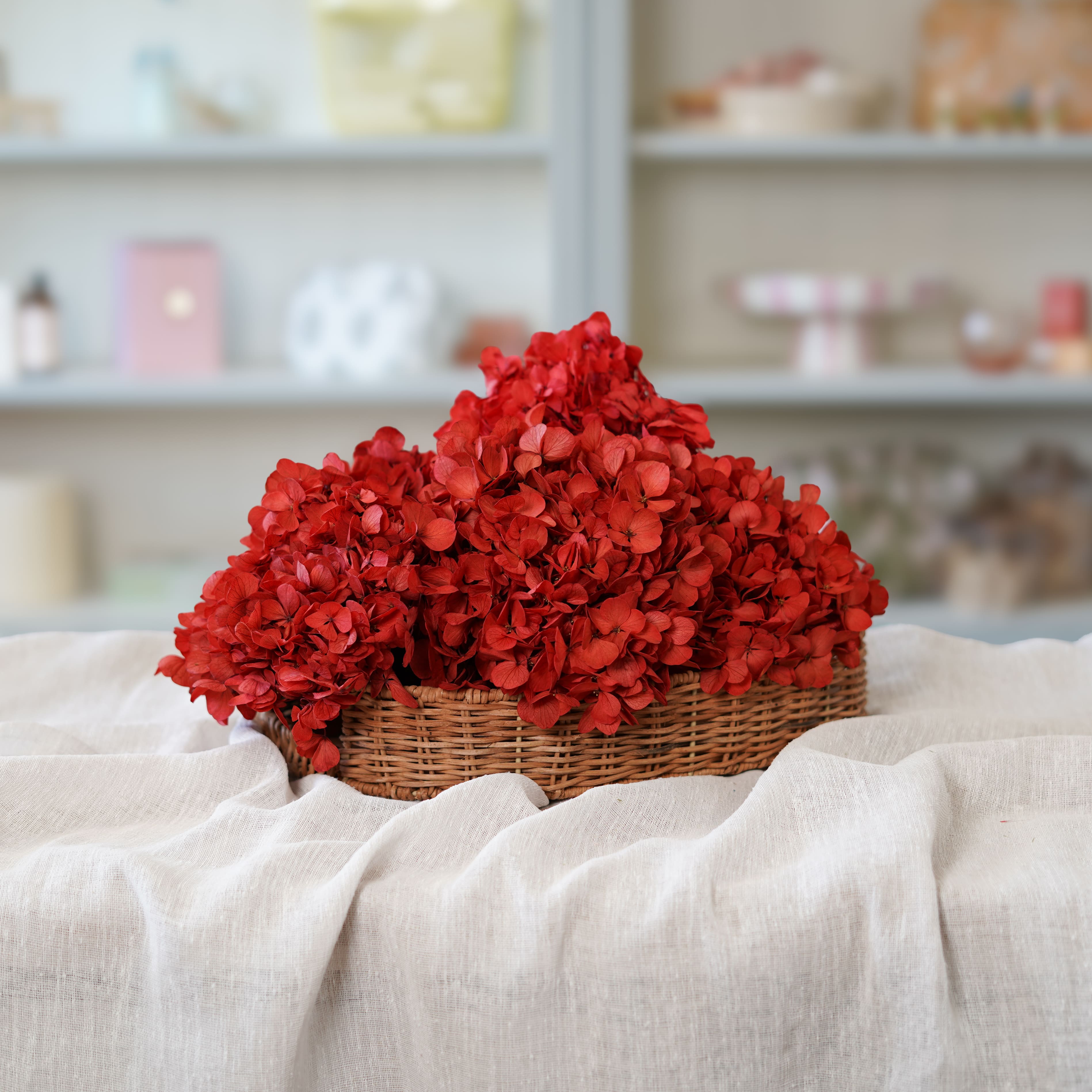 Flowrette Hortensia Rouge Fleur Stabilisée x1 Volume