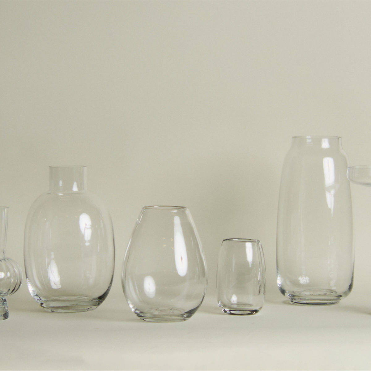 Sia Home Vase Allongé vase verre transparent 32 cm