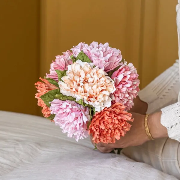 Flowrette Dahlia bouquet fleurs papier mariage