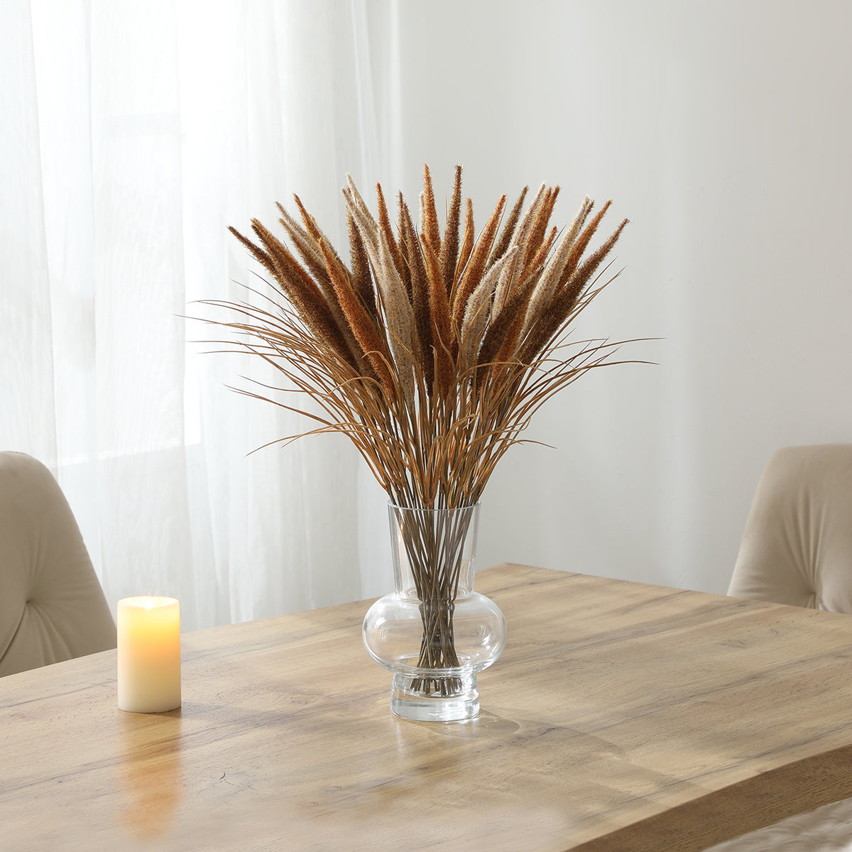 Sia Home bouquet pampa artificiel marron 50 cm
