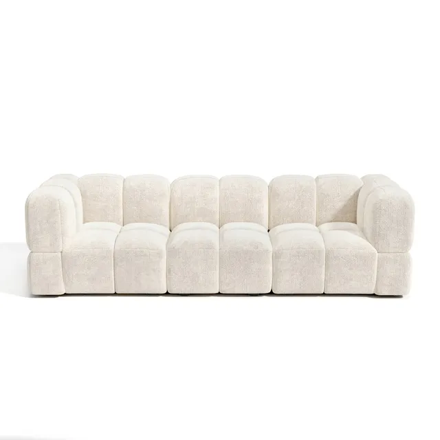 Sia NUBI 256 cm canapé modulable 4 places tissu bombé