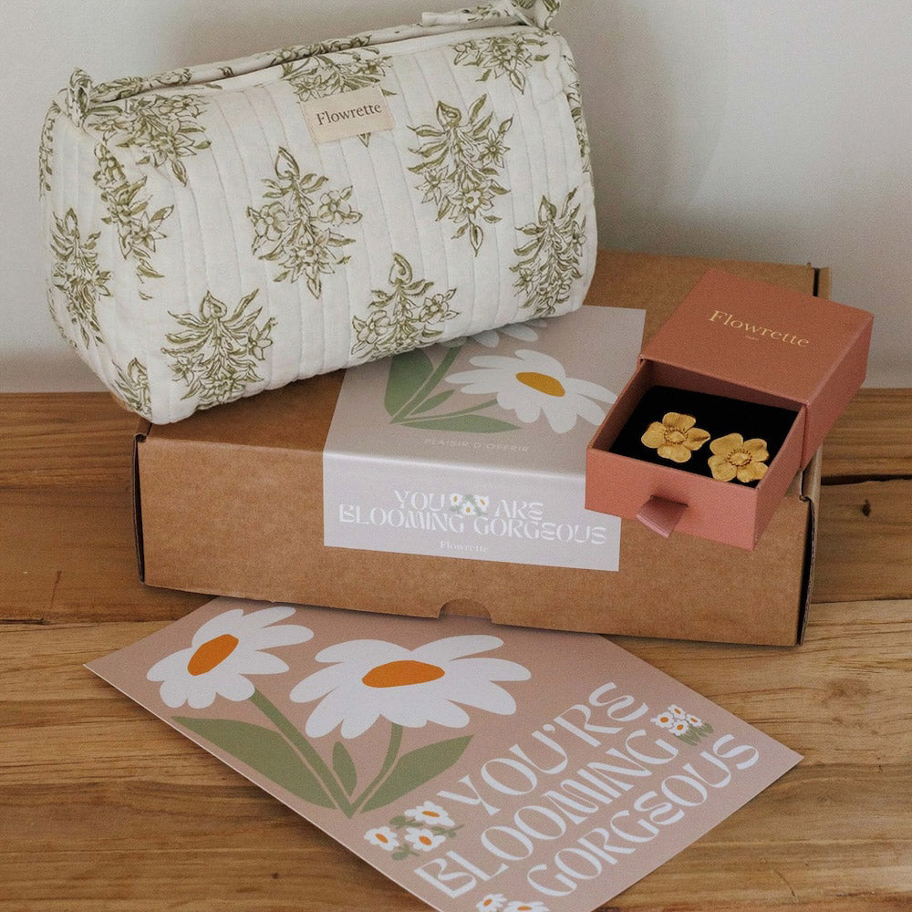 Flowrette Blooming Gorgeous coffret cadeau blanc trousse + bijou