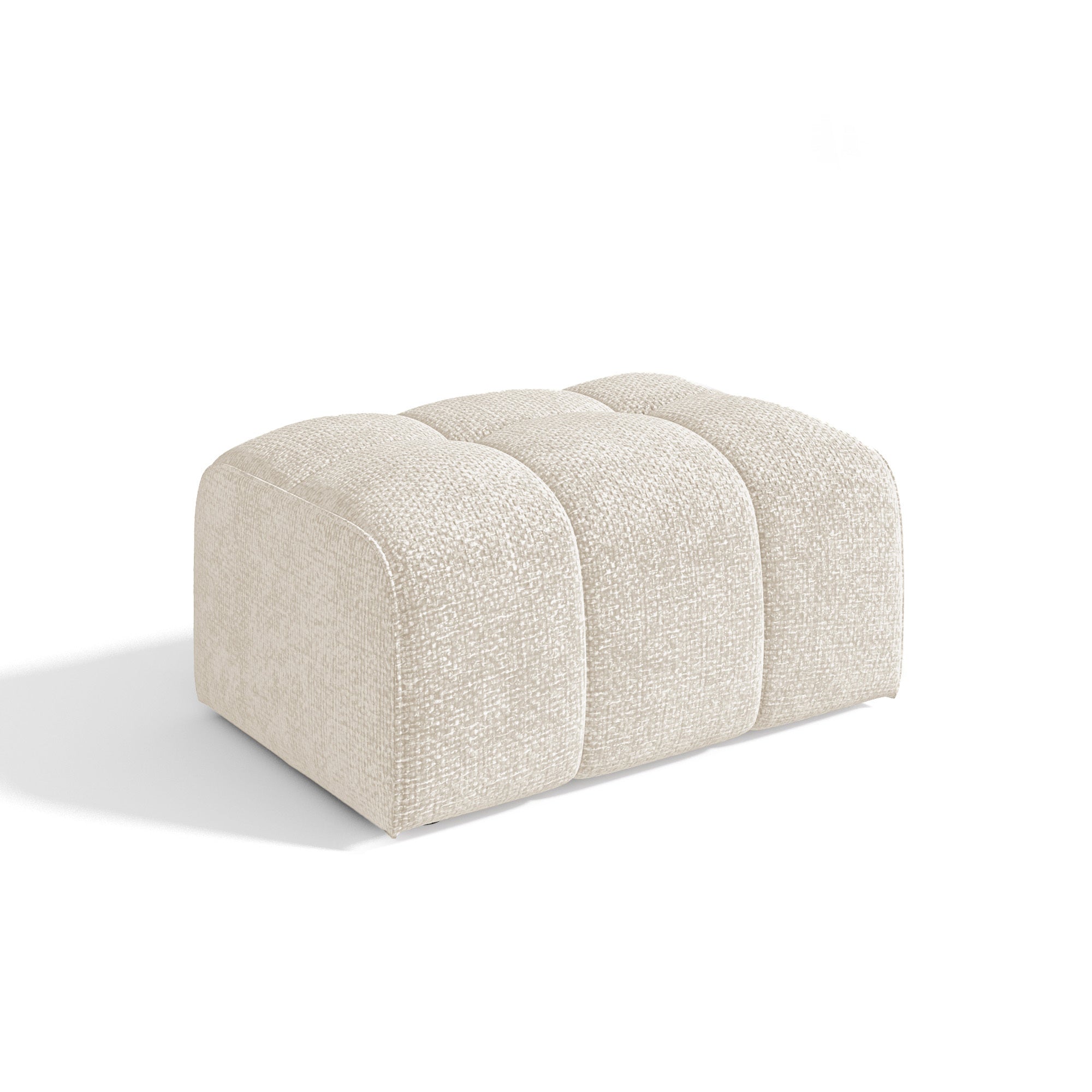 Sia Home Bari pouf capitonné crème