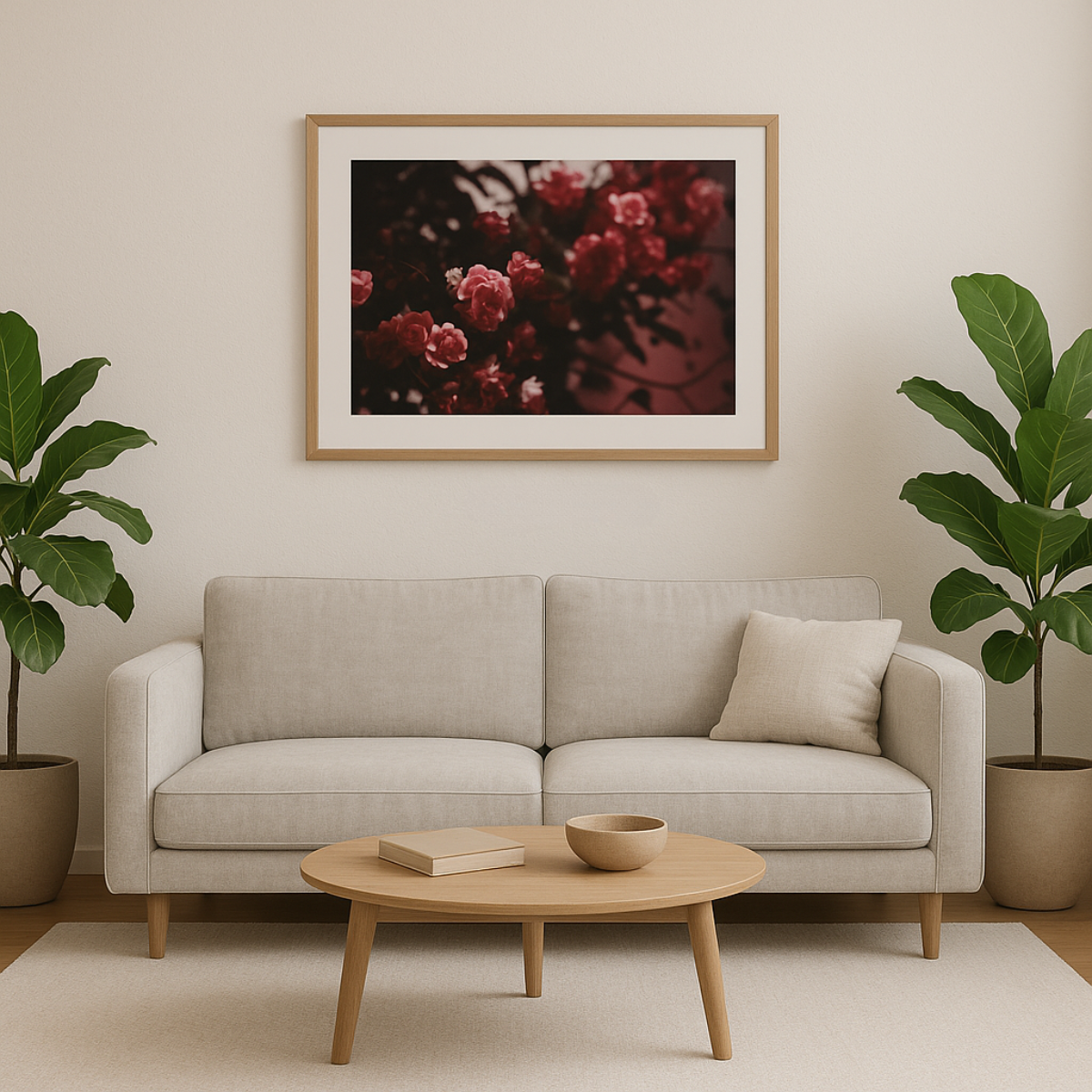 Sia Blossom cadre photo beige 104x74 cm roses