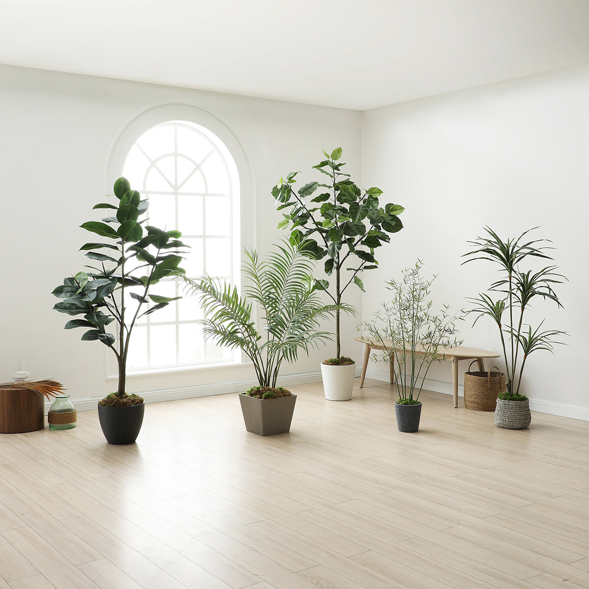 Sia Home Bambou arbre artificiel vert 125 cm en pot