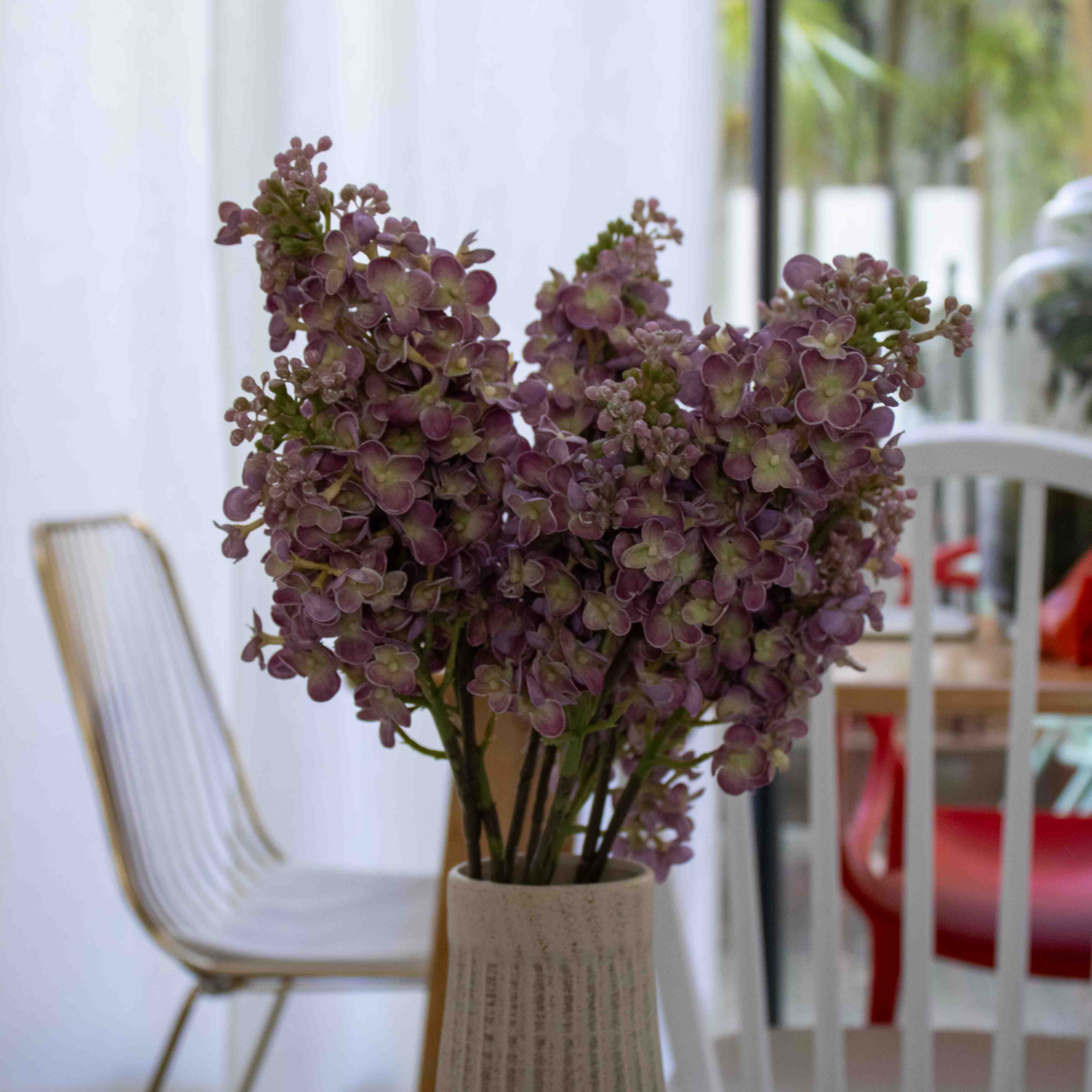 Flowrette Branche de lilas violet fleur artificielle x1 Real Touch