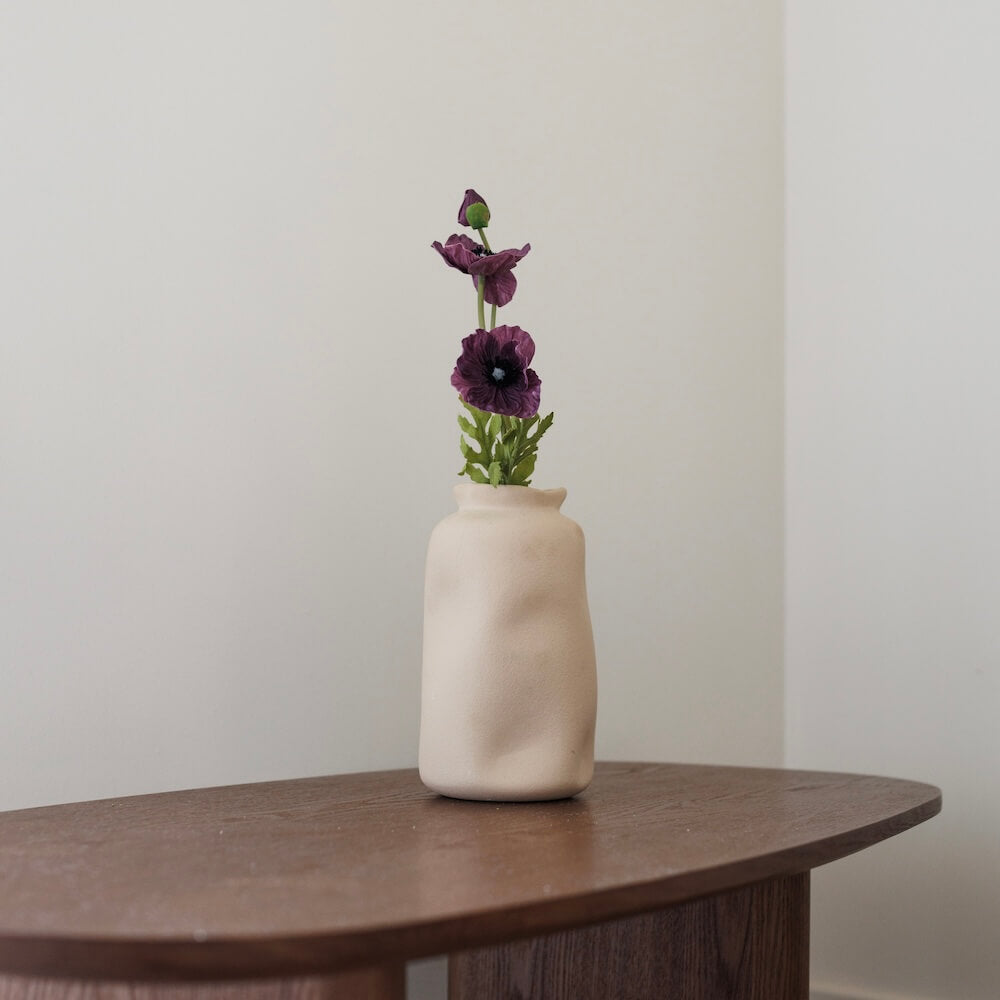 Flowrette Pavot violet fleur artificielle x1 Real Touch