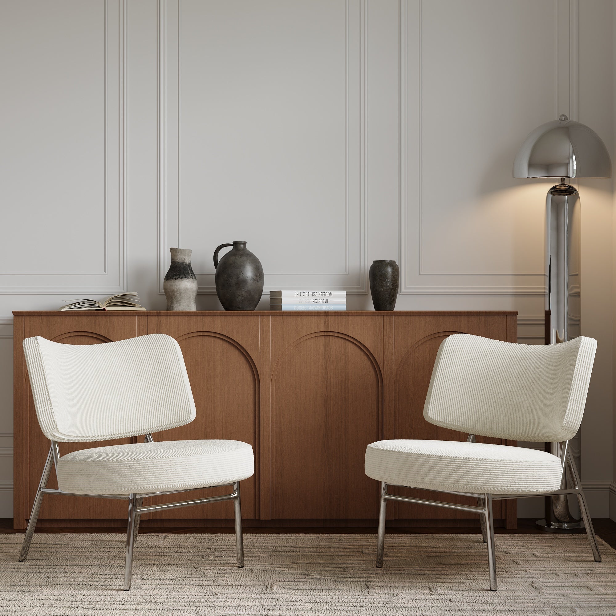 Sia Home Iggy fauteuil écru design assise accueillante