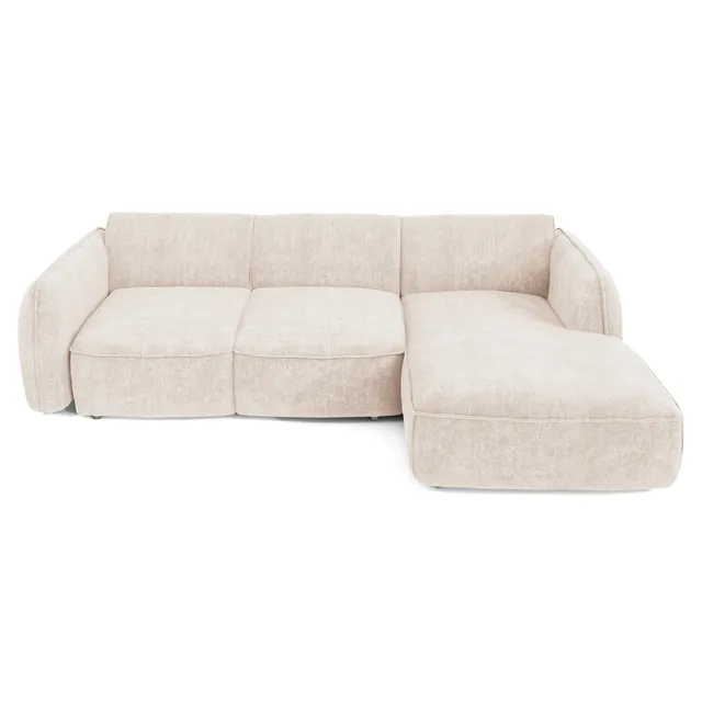 Sia Home Livia canapé angle droit crème convertible