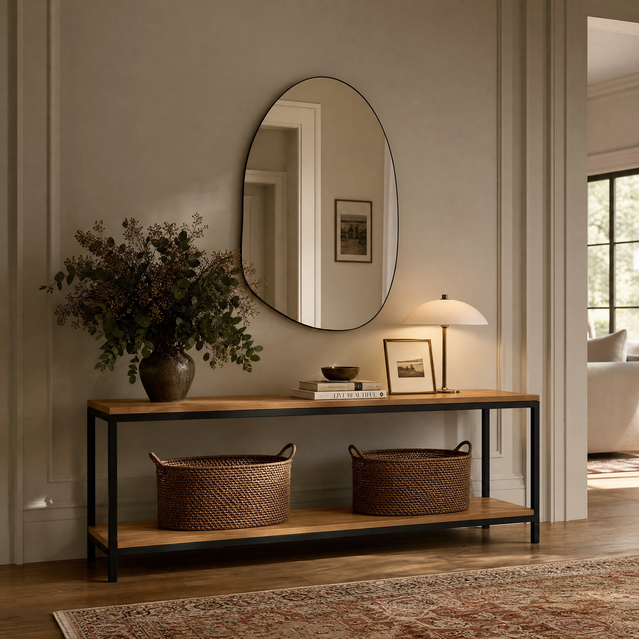 Sia Home SIS table rectangulaire marron 73 cm industriel