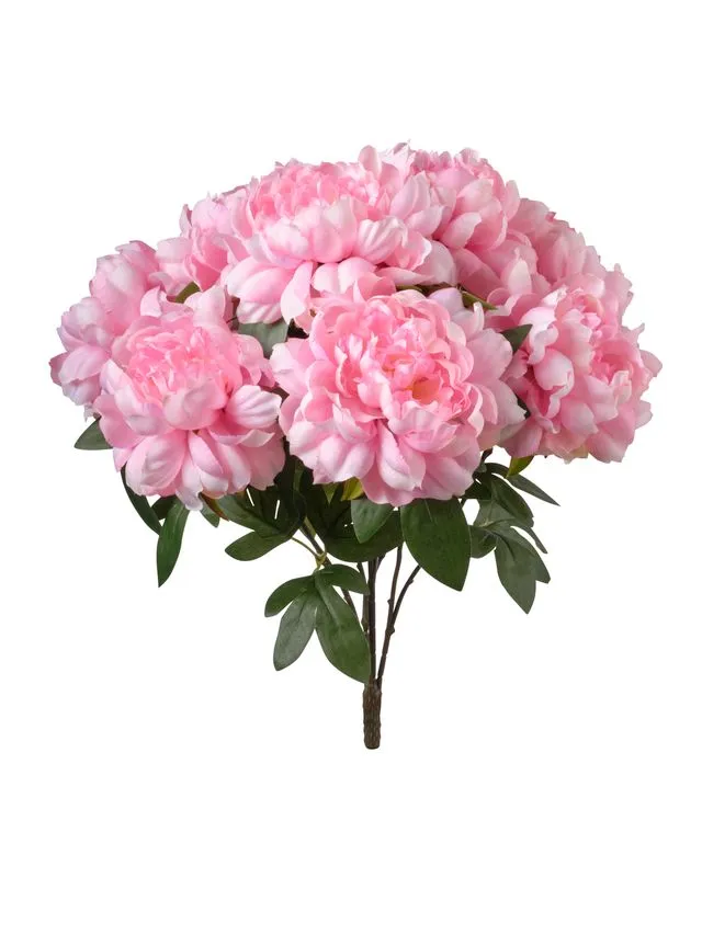 Feuillazur Rungis Pivoine fleur artificielle rose clair 50cm