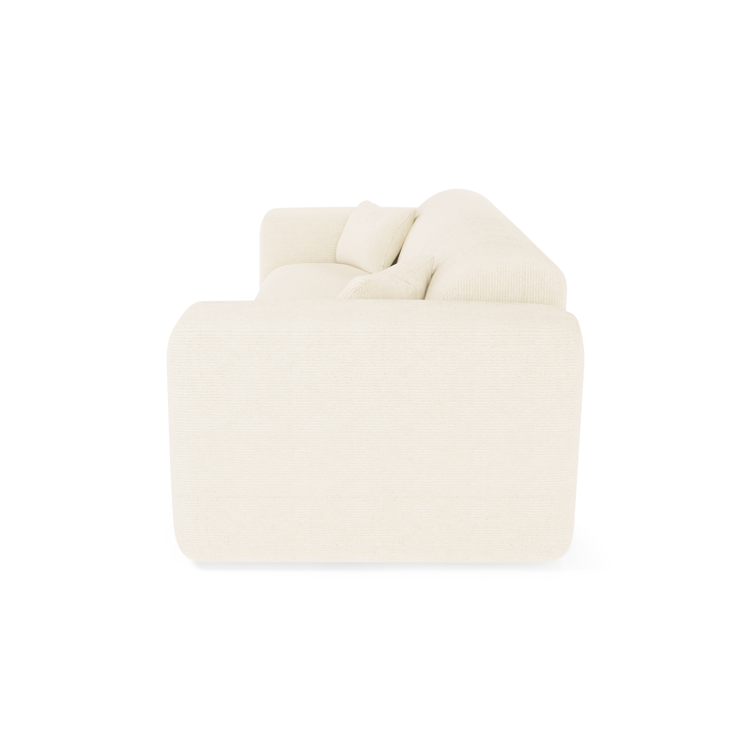 Sia Home Myra canapé convertible crème tissu arrondi
