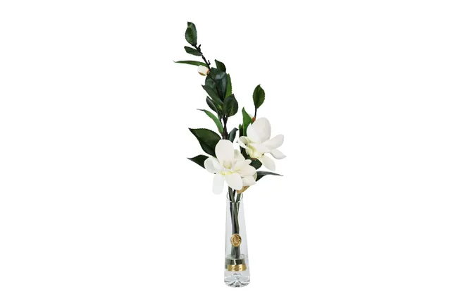 Côte Noire Summer Roses SMG01 magnolia artificiel blanc