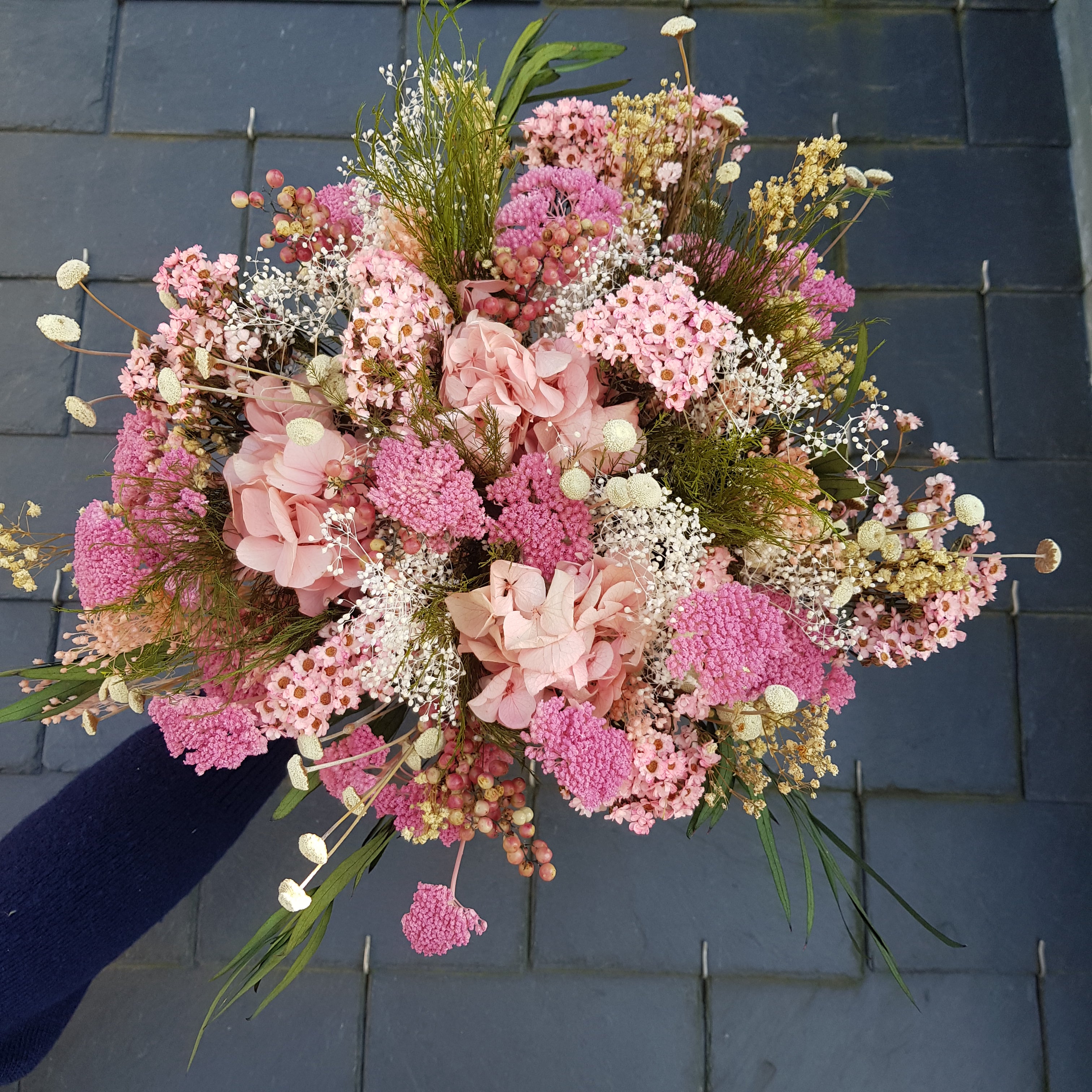Ateliers Ouchamp Place Jussieu bouquet stabilisé rose taille M 40 cm