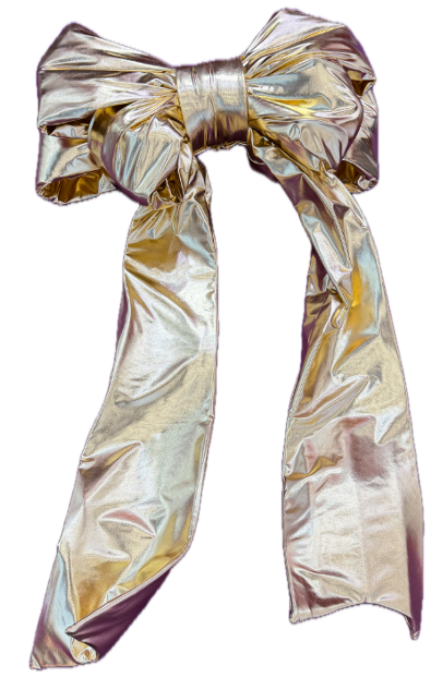 Feuillazur Rungis nœud doré XXL décoration Noël 80x130cm