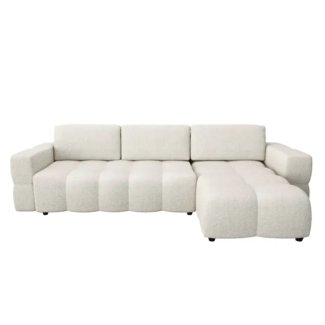 Sia Home Gabriel Canapé Angle Droit Convertible Crème