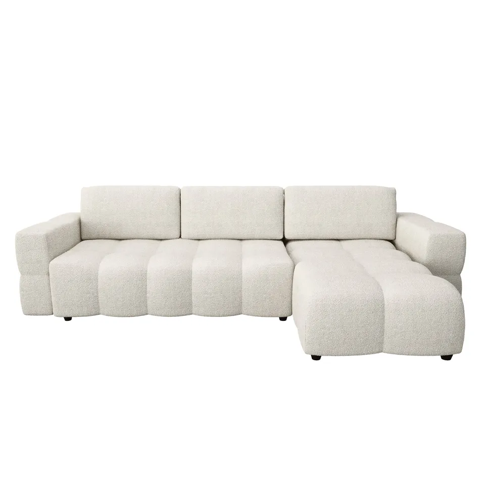 Sia Home Gabriel Canapé Angle Droit Convertible Crème