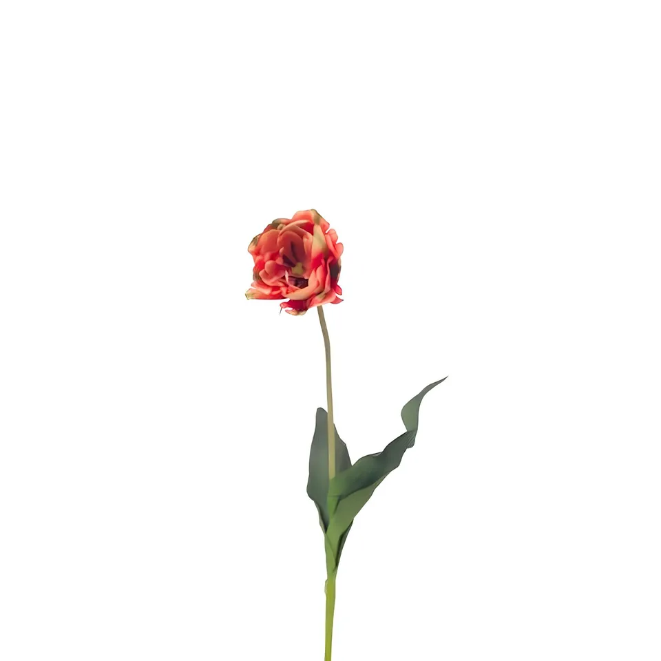 Sia Tige tulipe double artificielle rouge 70 cm