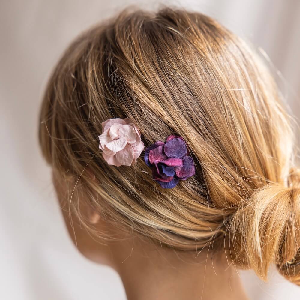 Flowrette Barrettes Trio fleurs papier multicolor