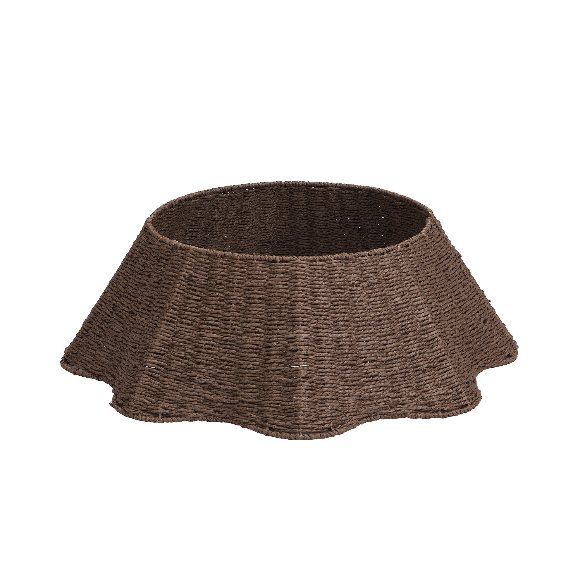 Sia Home Cache-pied sapin ondulé marron corde 65 cm