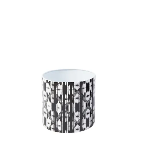 Sia Home Lily 14 cm cache-pot noir et blanc fer