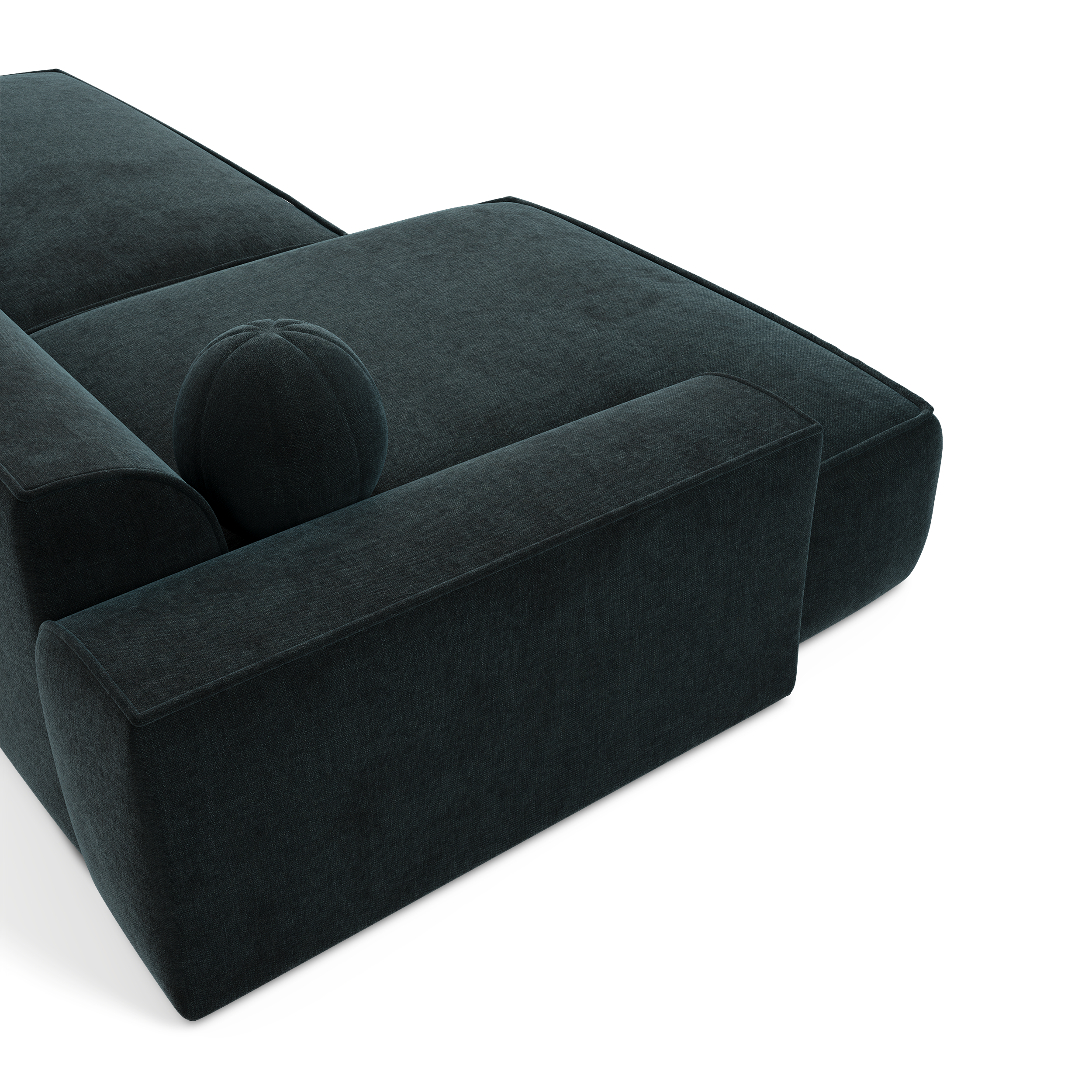 Sia Home Ania canapé angle gauche crème coussin boule