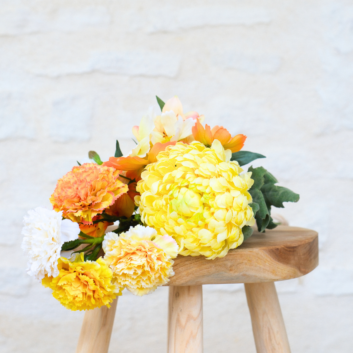 Sia Chrysanthème tige fleur artificielle jaune 86 cm