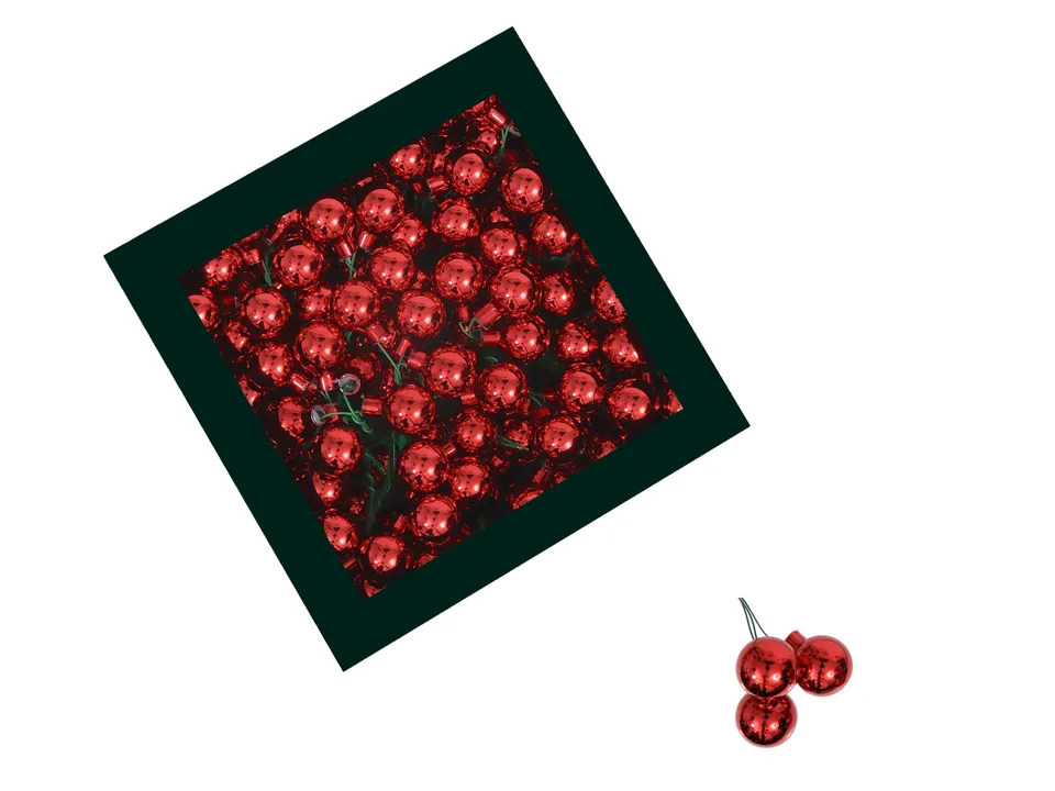 Feuillazur Rungis Boite boules de noël MINI rouge 20mm 144 pcs