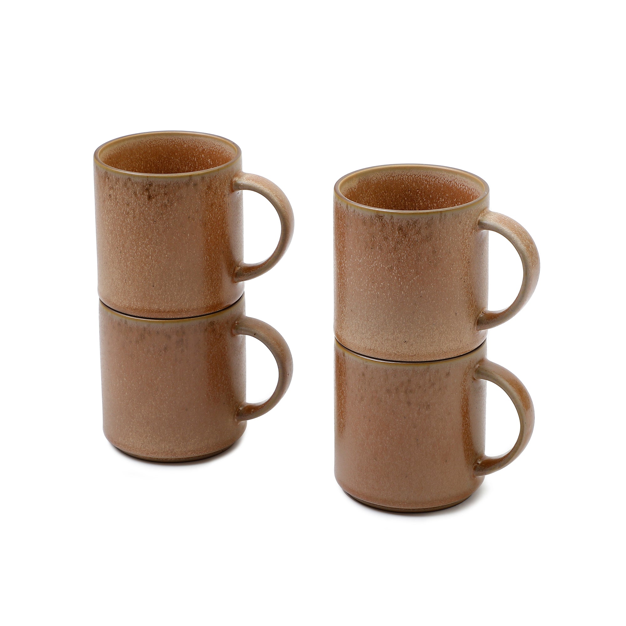 Sia Home Karlstad Service 4 tasses grès blanc 9 cm
