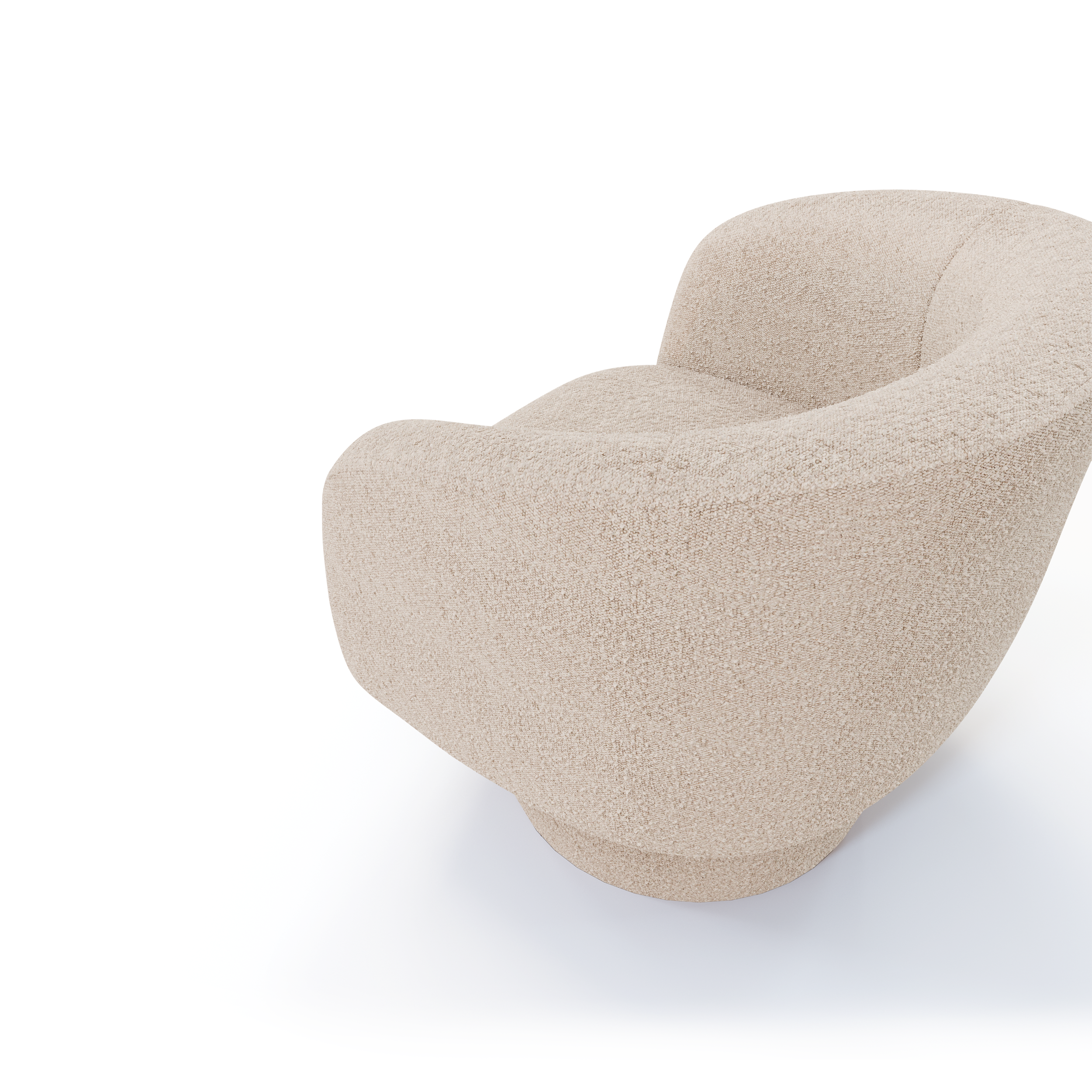 Sia Home Orson fauteuil pivotant crème 72 cm tissu