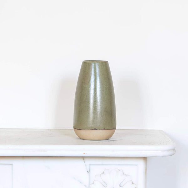 Flowrette Vases Harmony kaki grès mat bouquet S fait main