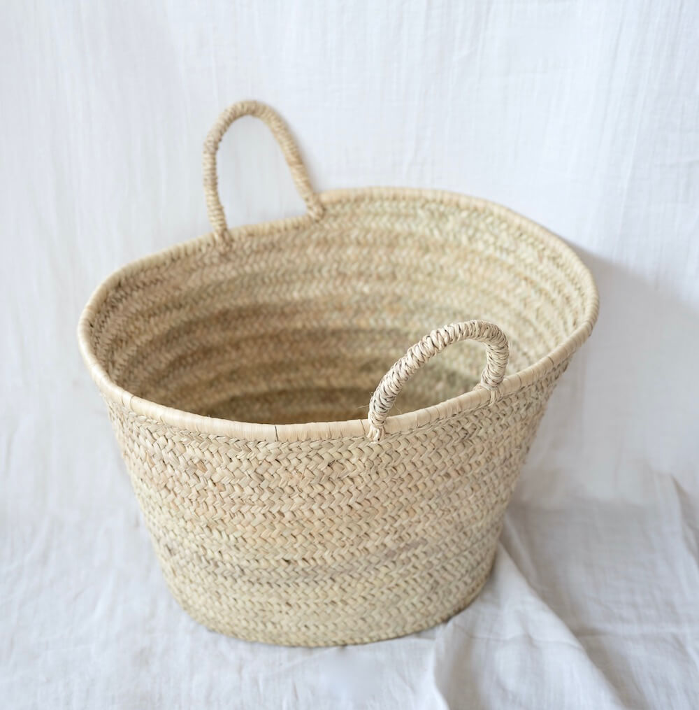 Flowrette panier Nador osier L50 H30 P25 cm naturel