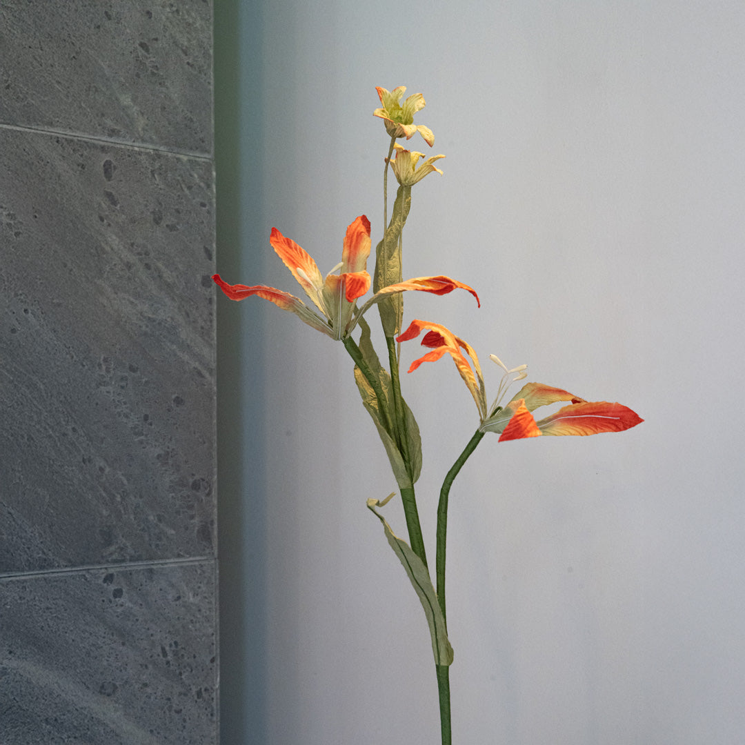 Flowrette Lys papier orange tige x1 éternel