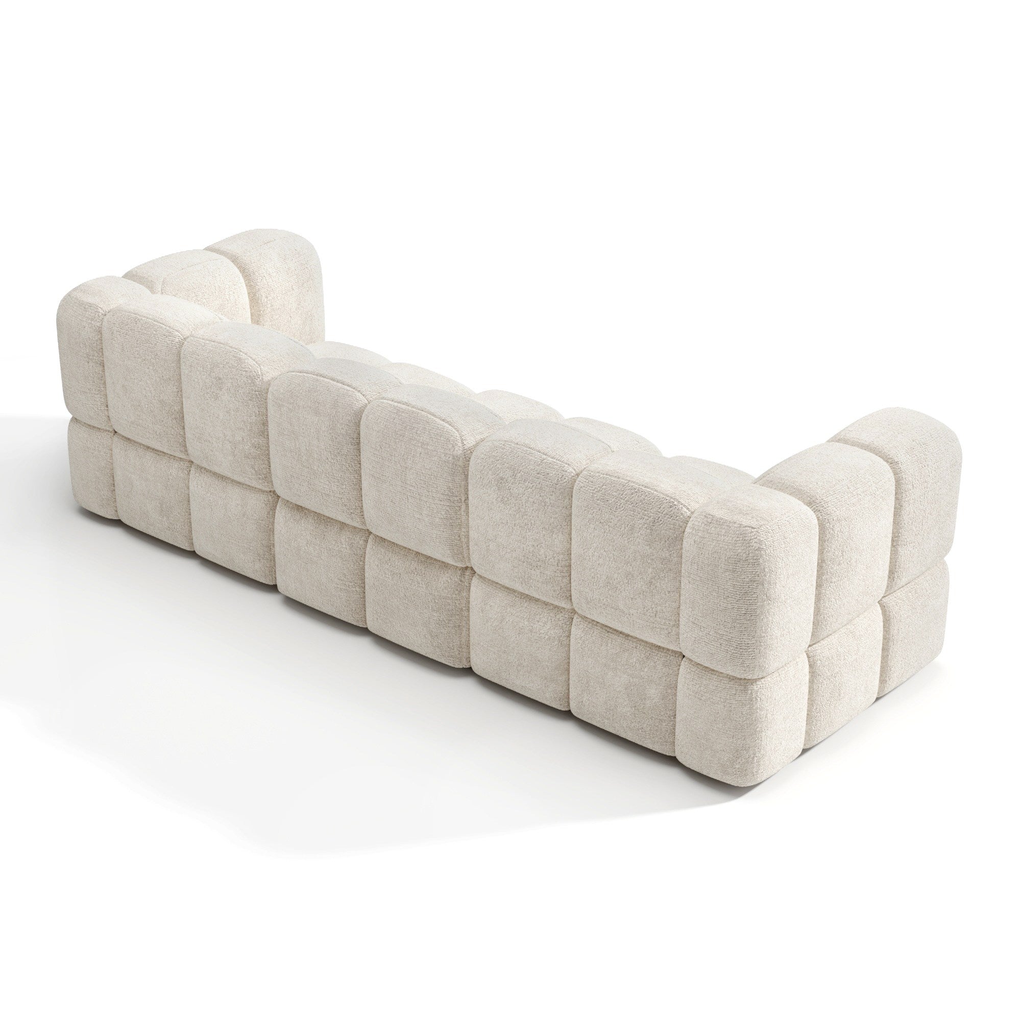 Sia NUBI 256 cm canapé modulable 4 places tissu bombé