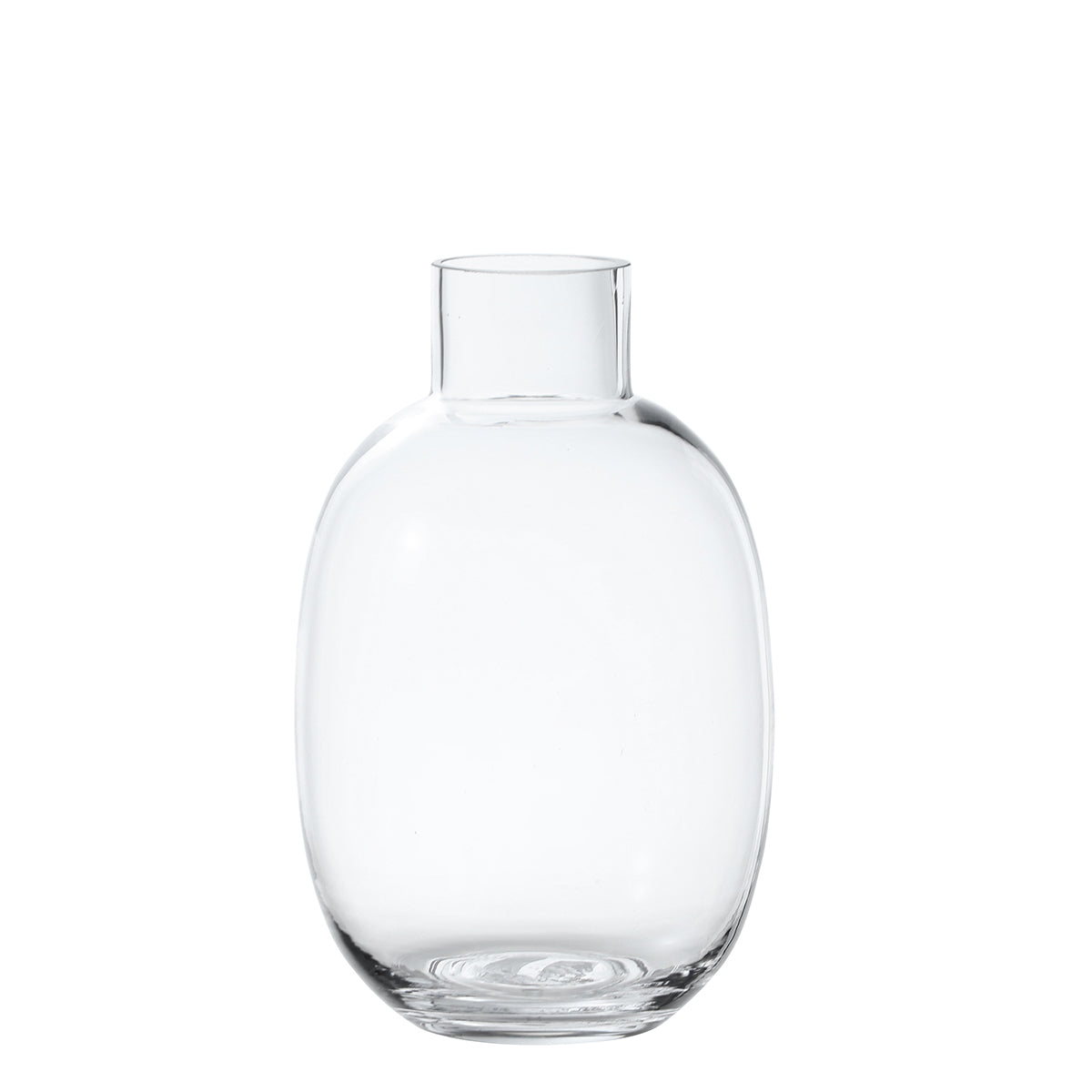 Sia Home Vases Arrondi col étroit vase verre transparent 27 cm