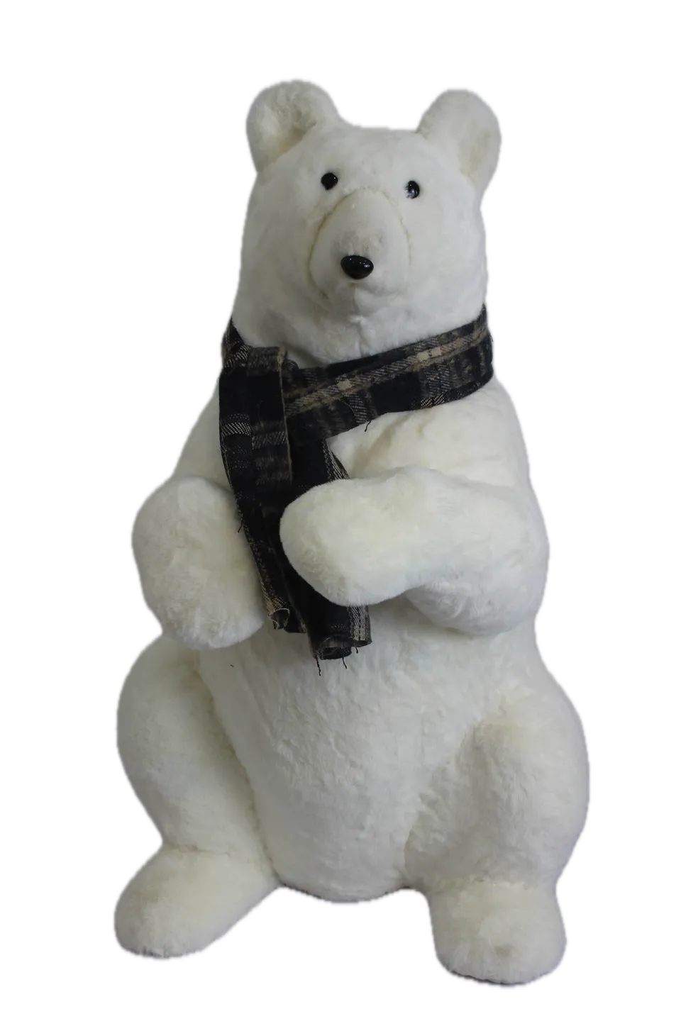 Feuillazur Rungis Ours blanc assis personnage Noël 49x47x78cm