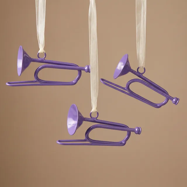 Sia Home Pop suspension Noël trompette violet 4 cm