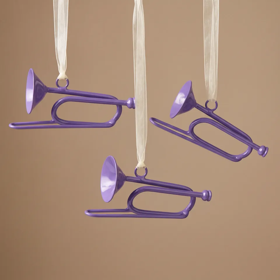 Sia Home Pop suspension Noël trompette violet 4 cm