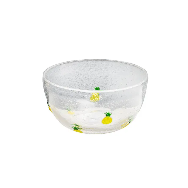 Sia Home Oasis bol en verre transparent 6 cm ananas