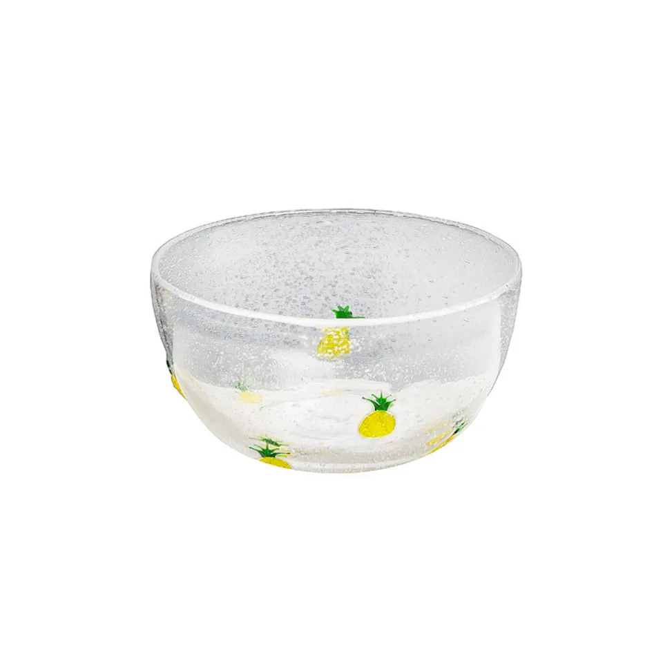 Sia Home Oasis bol en verre transparent 6 cm ananas