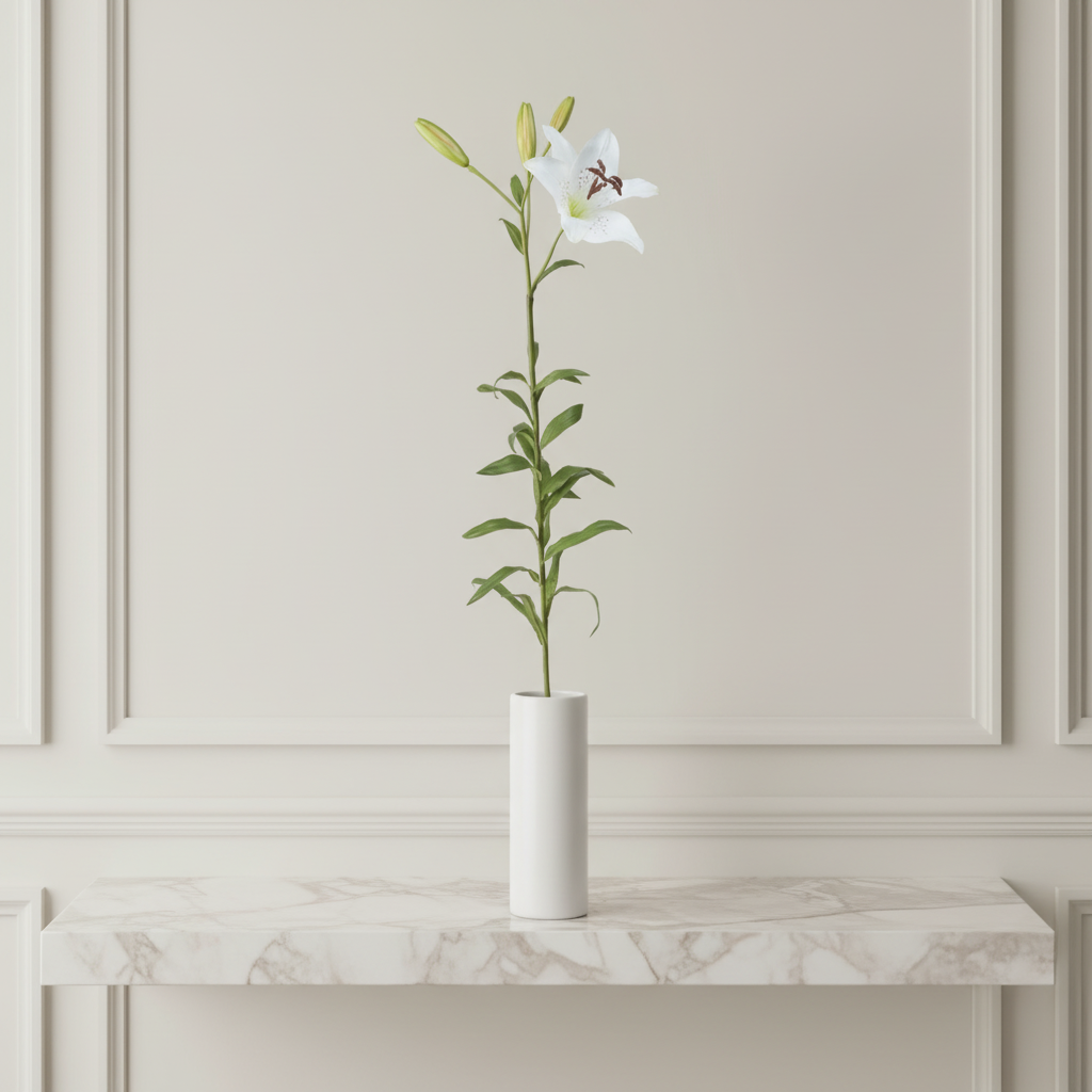 Sia Home Lily Rubrum Elsa fleur artificielle rouge 98 cm