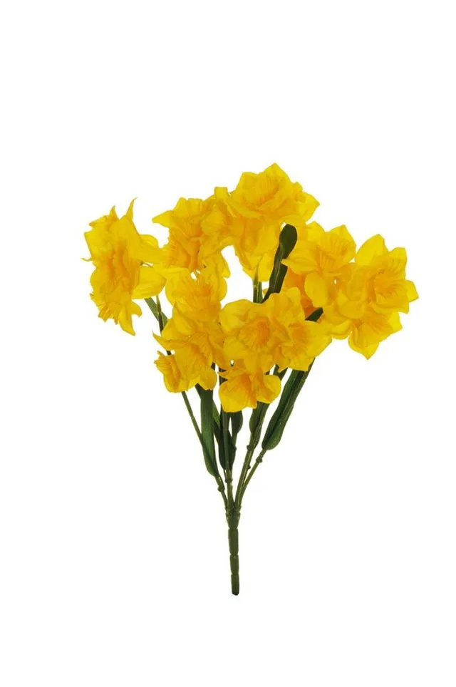 Feuillazur Rungis Narcisse fleur artificielle jaune 43 cm