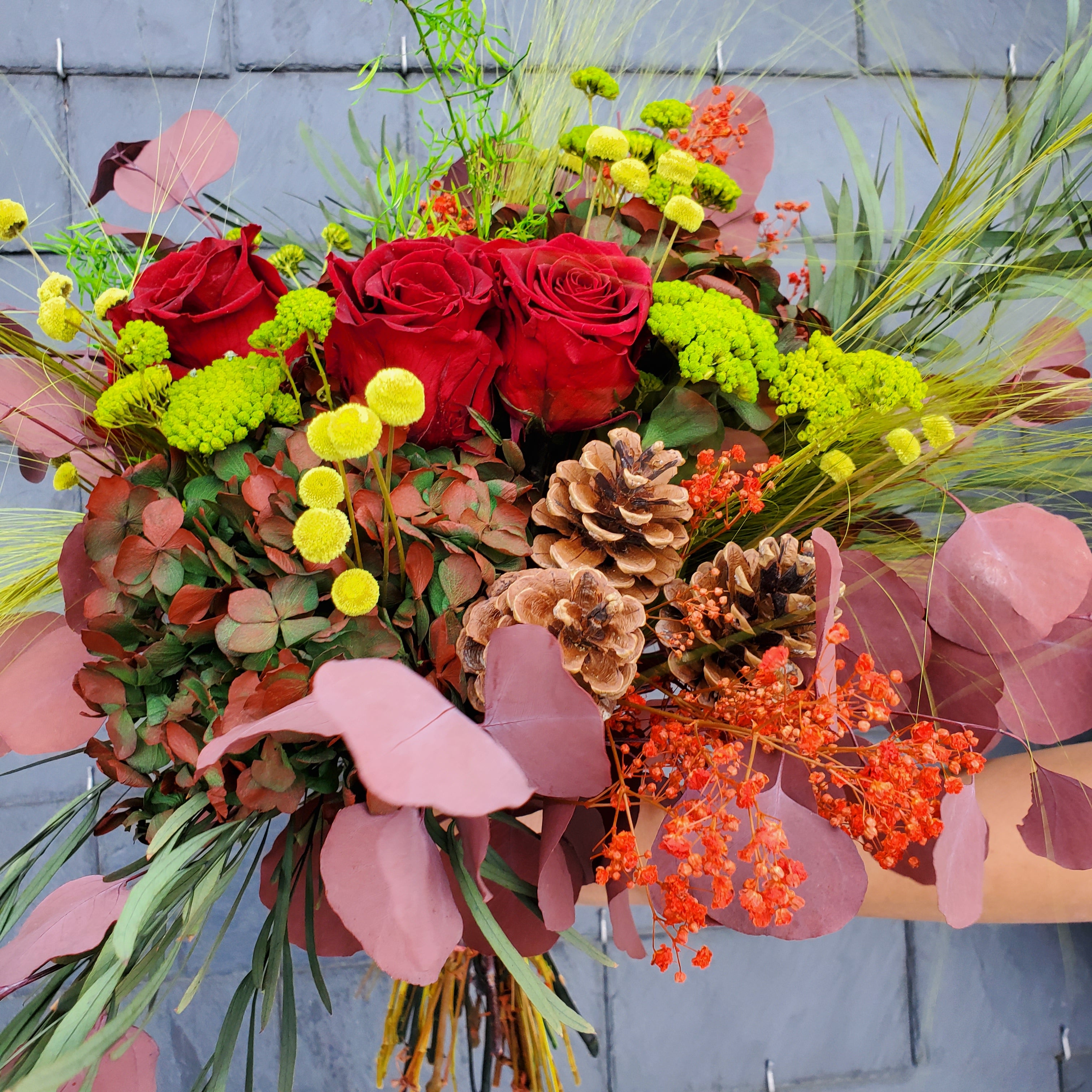 Ateliers Ouchamp Villa Léandre bouquet stabilisé Noël 40 cm