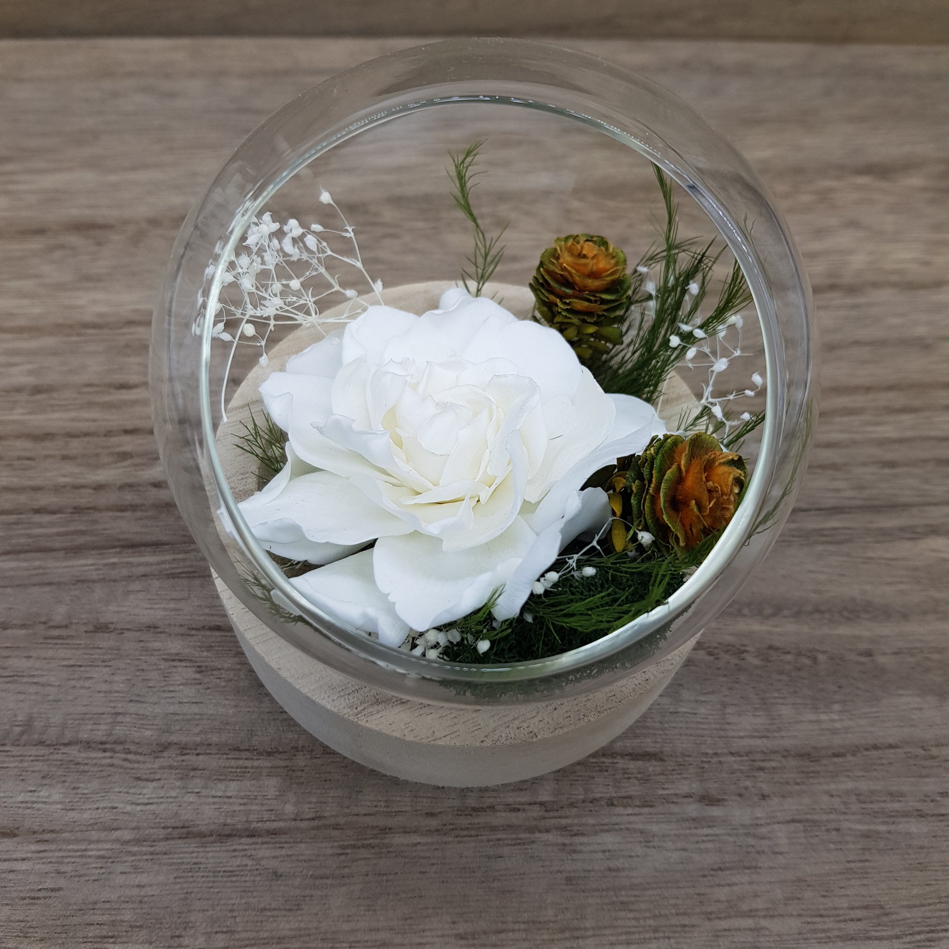 Ateliers Ouchamp Bulles Rue Henry Monnier bulle fleurie blanc 10cm