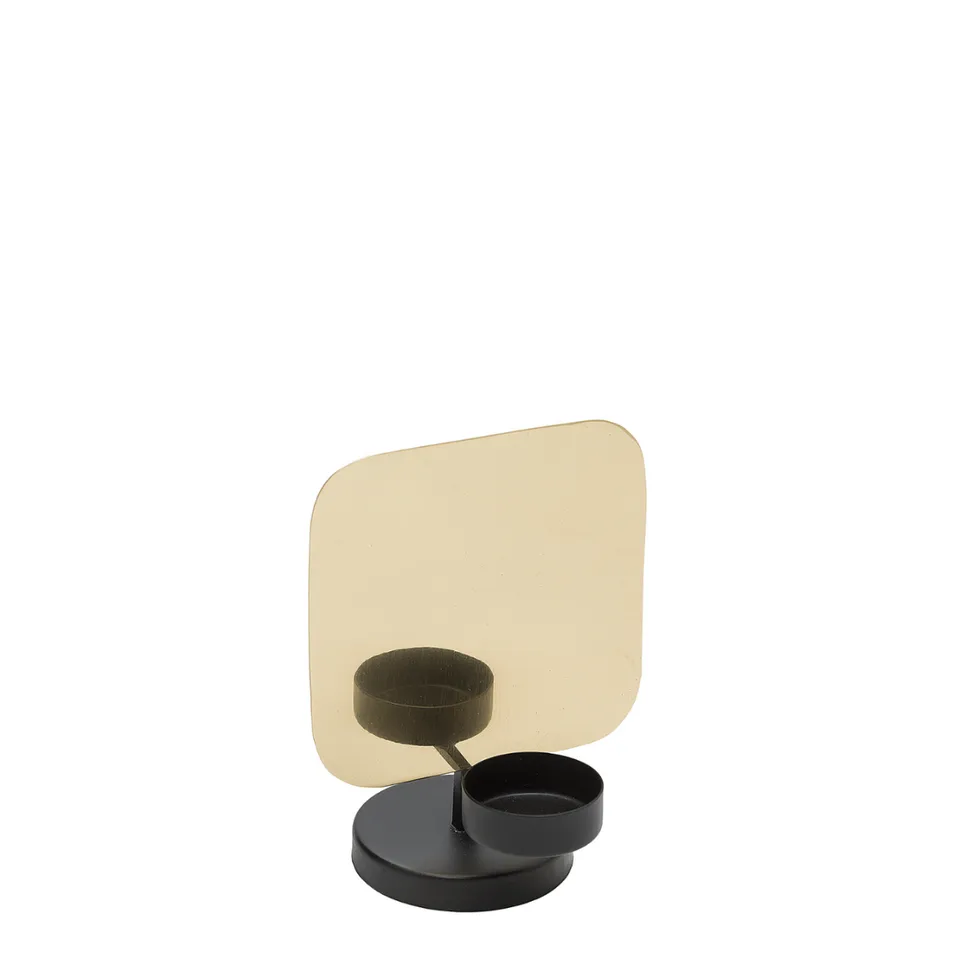 Sia Home Tom 16 cm porte-bougie métal doré