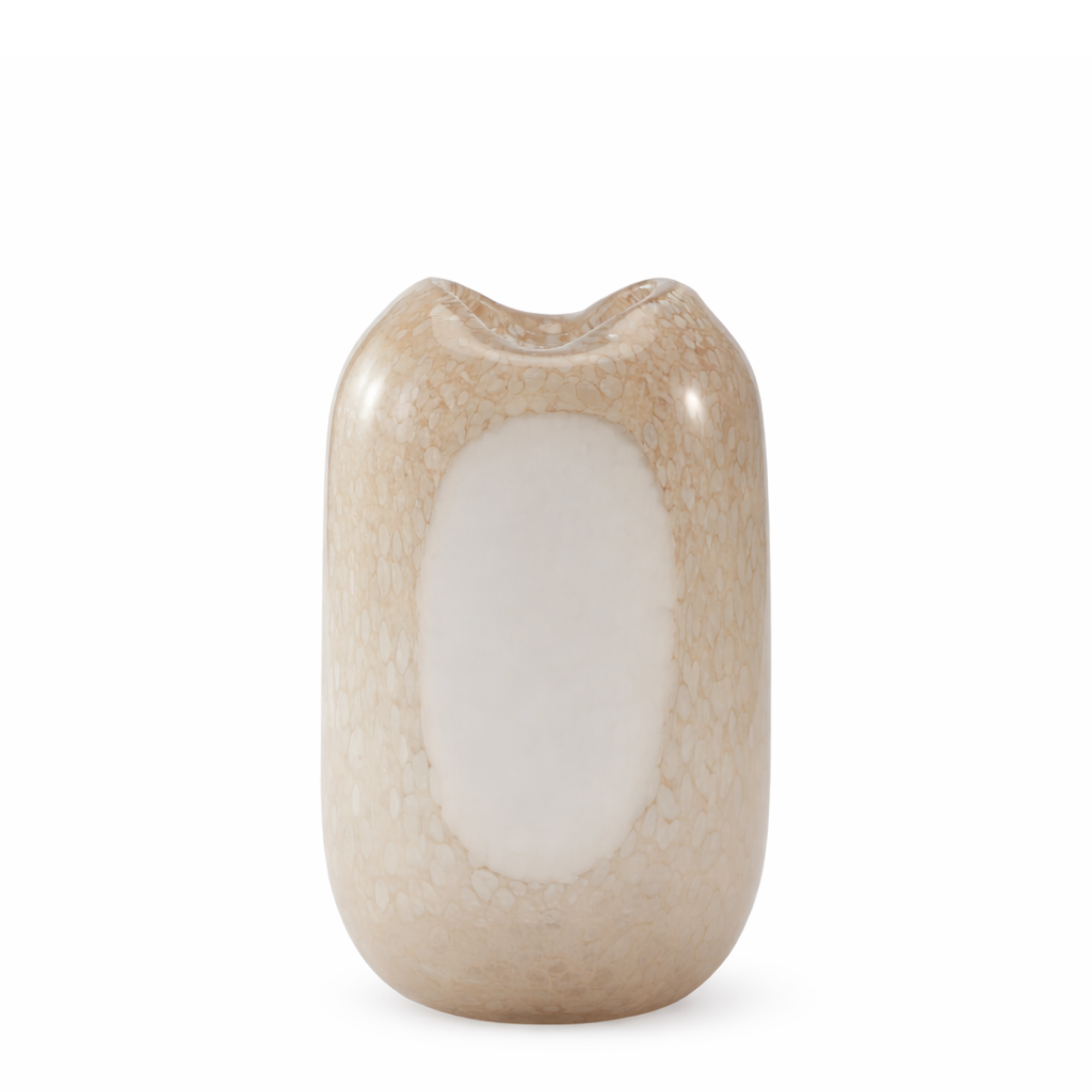 Sia Home Vase Opale 32 cm vase verre soufflé beige